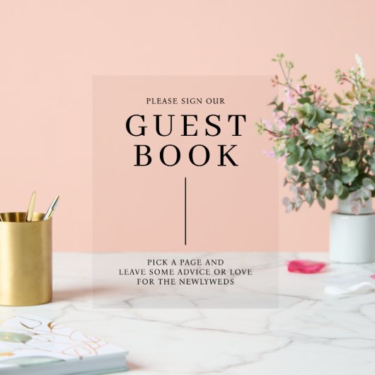 Minimalistisch weddenschap acryl bord (Huwelijk)