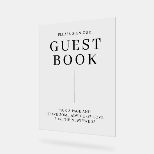 Minimalistisch weddenschap acryl bord (Hoek)