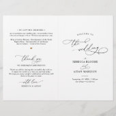 Minimalistisch weddenschap-ceremonieprogramma Bi-F (Voorkant)