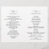 Minimalistisch weddenschap-ceremonieprogramma Bi-F (Achterkant)