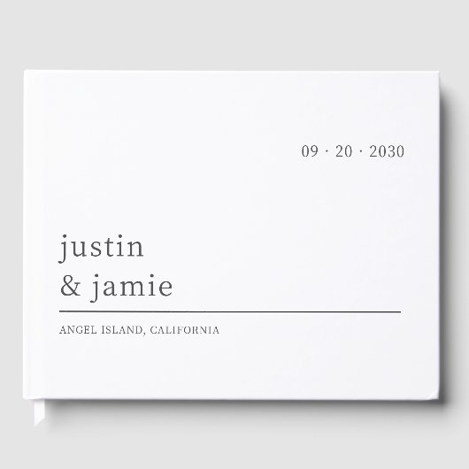 Minimalistisch weddenschap gastenboek (Voorkant)