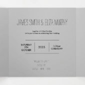 Minimalistisch weddenschap met foto drieluik programma (Binnenkant midden)