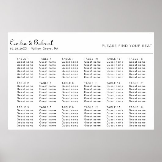 Minimalistisch weddenschap poster (Voorkant)