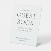 Minimalistisch weddenschap reclamebord met voetstuk (Voorkant)