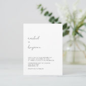 Minimalistisch weddenschap script Modern Simple Ty Briefkaart (Staand voorkant)