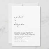Minimalistisch weddenschap script Modern Simple Ty Kaart (Voorkant)