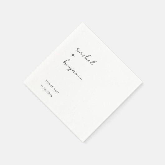 Minimalistisch weddenschap script Modern Simple Ty Servet (Hoek)