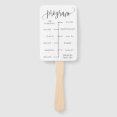 Minimalistisch weddenschapsprogramma handwaaier (Voorkant)