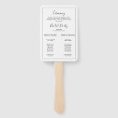 Minimalistisch weddenschapsprogramma handwaaier (Achterkant)