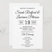 Minimalistisch weddenschapsprogramma menu (Voorkant / Achterkant)