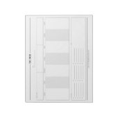 Minimalistisch weekblad, 8,5 x 11 inch notitieblok (Linkerzijde)