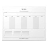 Minimalistisch weekblad, 8,5 x 11 inch notitieblok (Voorkant)