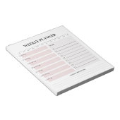 Minimalistisch weekblad notitieblok (Schuin)