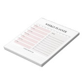 Minimalistisch weekblad notitieblok (Linkerzijde)