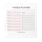 Minimalistisch weekblad notitieblok (Voorkant)