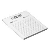 Minimalistisch wekelijks te doen lijst Notitieblok (Schuin)
