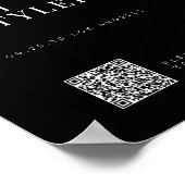 Minimalistisch welkom bruiloft QR CODE zwart teken Poster (Hoek)