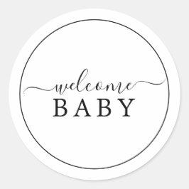 Minimalistisch welkomstBaby shower Sticker