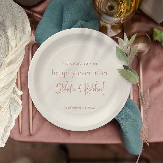 Minimalistisch welkomstbericht Script Cream Weddin Papieren Bordje