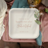 Minimalistisch welkomstbericht Script Cream Weddin Papieren Bordje