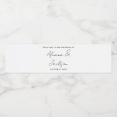 Minimalistisch welkomsthuwelijk waterfles etiket (Enkel label)