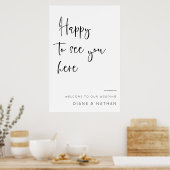 Minimalistisch welkomstteken voor weddenschappen m poster (Keuken)