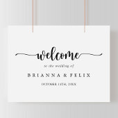 Minimalistisch welkomstteken voor weddenschappen m poster