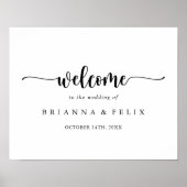 Minimalistisch welkomstteken voor weddenschappen m poster (Voorkant)