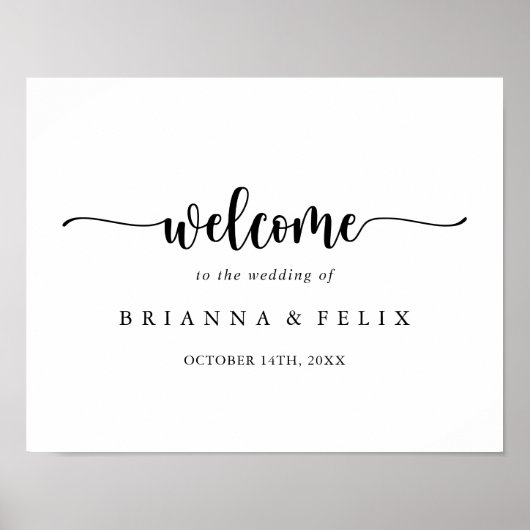 Minimalistisch welkomstteken voor weddenschappen m poster (Voorkant)