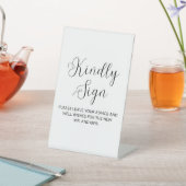 Minimalistisch Wensbord Reclamebord Met Voetstuk (Insitu)