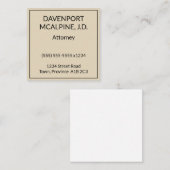 Minimalistisch, wettelijk professioneel Visitekaar Vierkante Visitekaartje (Voorkant / Achterkant)