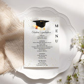 Minimalistisch Whimsical Graduation party diner me Kaart