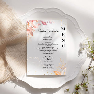 Minimalistisch Whimsical Graduation party diner me Kaart