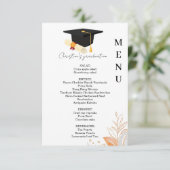 Minimalistisch Whimsical Graduation party diner me Kaart (Staand voorkant)