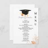 Minimalistisch Whimsical Graduation party diner me Kaart (Voorkant / Achterkant)