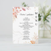 Minimalistisch Whimsical Graduation party diner me Kaart (Staand voorkant)