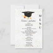 Minimalistisch Whimsical Graduation party diner me Kaart (Voorkant)