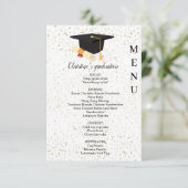 Minimalistisch Whimsical Graduation party diner me Kaart (Staand voorkant)