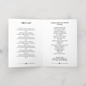 Minimalistisch White Celebralling Life Funeral Pro Folie Wenskaart (Binnenlaag)