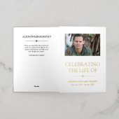 Minimalistisch White Celebralling Life Funeral Pro Folie Wenskaart (Buiten Laag)