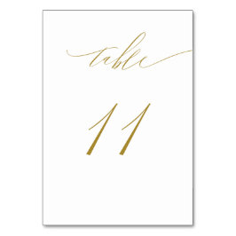 Minimalistisch White Gold Elegant Script 11 Weddin Kaart