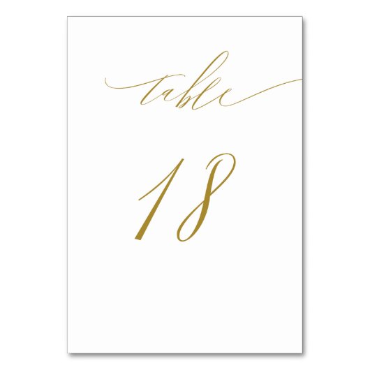 Minimalistisch White Gold Elegant Script 18 Weddin Kaart (Voorkant)