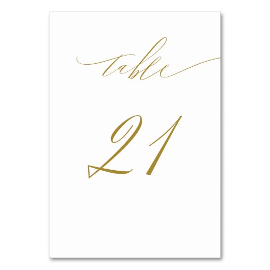 Minimalistisch White Gold Elegant Script 21 Weddin Kaart (Achterkant)