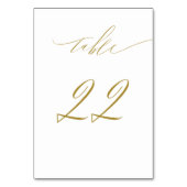 Minimalistisch White Gold Elegant Script 22 Weddin Kaart (Achterkant)