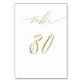Minimalistisch White Gold Elegant Script 30 Weddin Kaart (Achterkant)