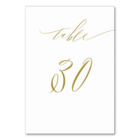 Minimalistisch White Gold Elegant Script 30 Weddin Kaart (Voorkant)