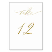 Minimalistisch White Gold Elegant Script No. 12 We Kaart (Voorkant)