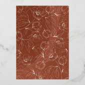 Minimalistisch White Terracotta Boho Wedding Folie Uitnodiging (Achterkant)