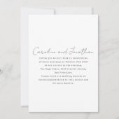 Minimalistisch White Typewriter Script Typografie  Kaart (Voorkant)