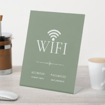 Minimalistisch Wifi Netwerk Wachtwoord Bord Gedemp